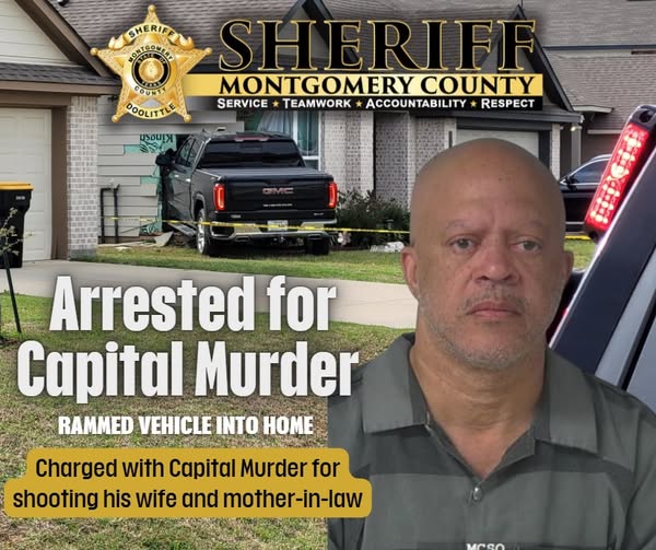 Man Charged With Capital Murder After Double Shooting in Conroe Home